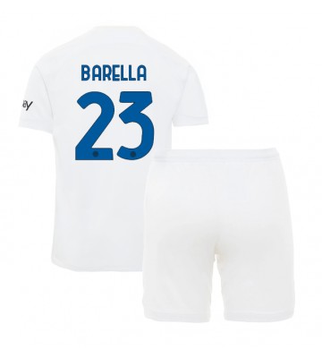 Inter Milan Nicolo Barella #23 Udebanesæt Børn 2023-24 Kort ærmer (+ korte bukser)